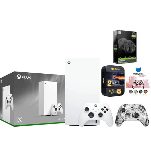 Xbox Series X 1TB Digital Console with Extra Controller, Charge Dock, MightySkins Code and 2 Year Warranty - Storm Breaker