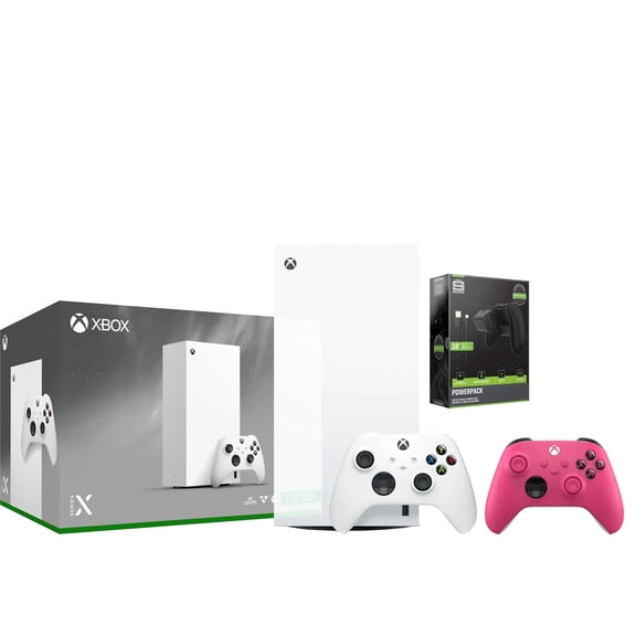 Xbox Series X 1TB Digital Console with Extra Controller and Battery Pack Bundle - Deep Pink