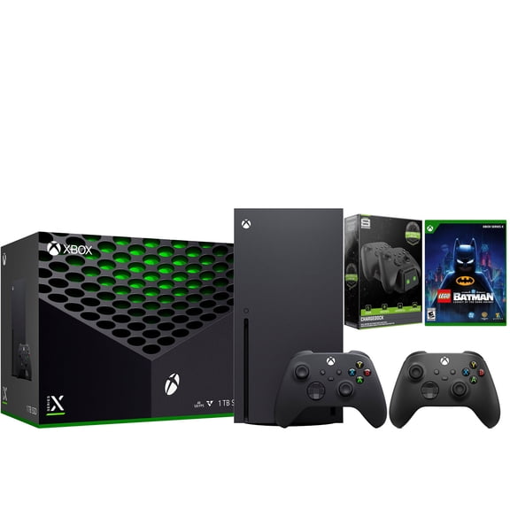 Xbox Series X 1TB Disc Console with Extra Controller and Charge Dock Bundle - Carbon Black