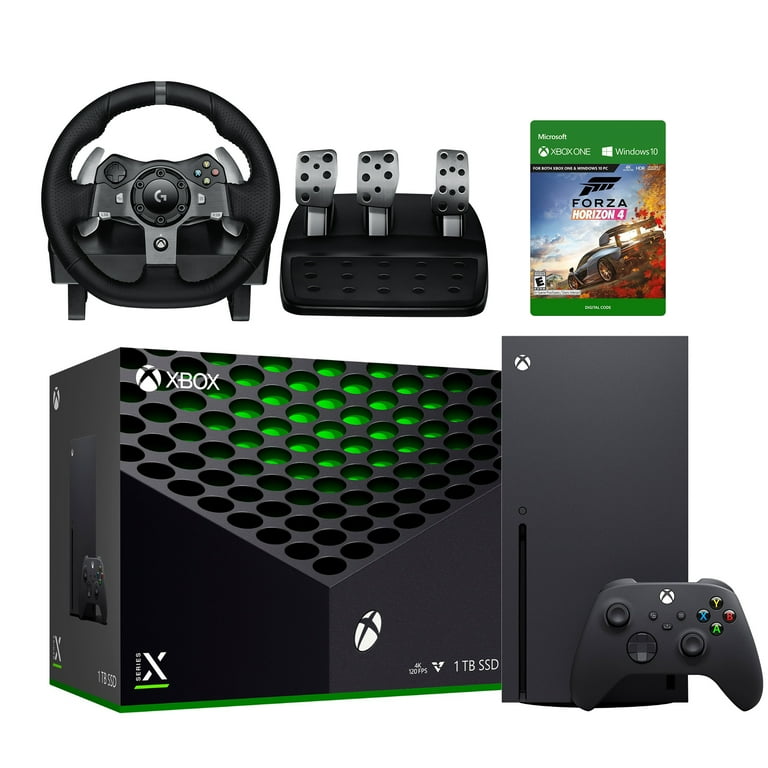 Xbox Series X 1TB Ulra Fast SSD Gaming Console with Logitech G920 Racing  Wheel Set & Forza Horizon 4