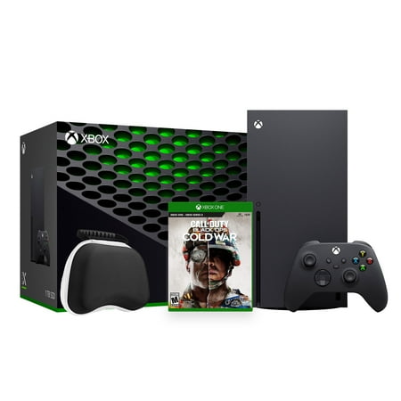 Xbox Series X Console Bundle - Flagship Xbox 1TB SSD Black Gaming Console and Wireless Controller with Call of Duty: Black Ops Cold War and Xbox Controller Protective Hard Shell Case