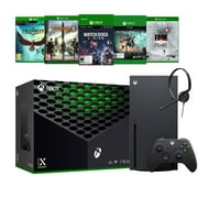 Xbox Series X Console Bundle - Flagship Xbox 1TB SSD Black Gaming Console and Wireless Controller with Five Games and Xbox Chat Headset