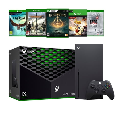 Xbox Series X Console Bundle - Flagship Xbox 1TB SSD Black Gaming Console and Wireless Controller with Five Games