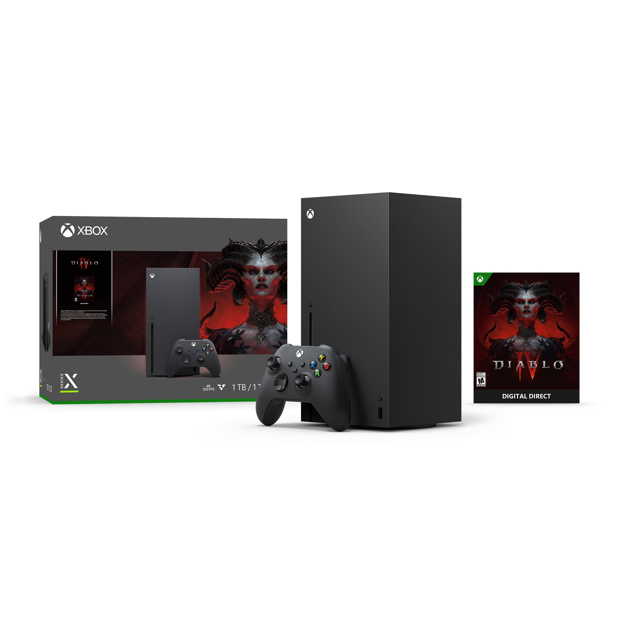 Refurbished Microsoft Rrt-00027 Xbox Series x Diablo IV Bundle, Black
