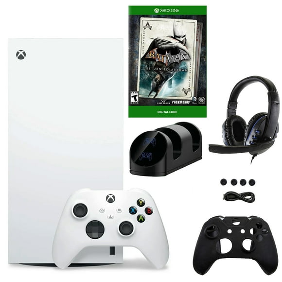 Xbox Series X Digital White Console with Return to Arkham Game & Accessories Kit