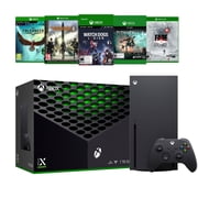 Xbox Series X Game and Accessory Bundle - 1TB SSD Black Xbox X Console and Wireless Controller with Five Games and Mytrix HDMI 2.1 Cable for Xbox - Region Free Console