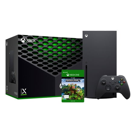 Xbox Series X Gaming Console Bundle - 1TB SSD Black Flagship Xbox JP Version Console and Wireless Controller with Minecraft Full Game - Region Free Console & Game