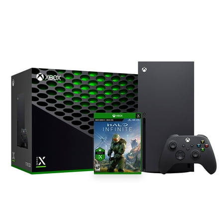 Xbox Series X Gaming Console Bundle - 1TB SSD Black Flagship Xbox Console and Wireless Controller with Halo Infinite