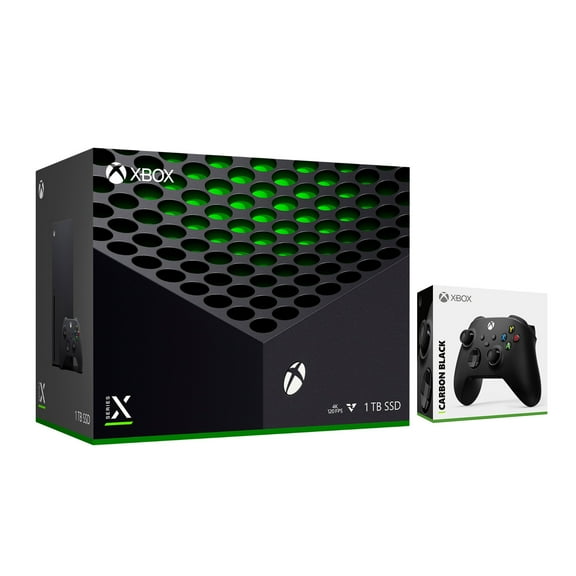 Xbox Series X Gaming Console Bundle - 1TB SSD Black Flagship Xbox with Two Xbox Wireless Controllers