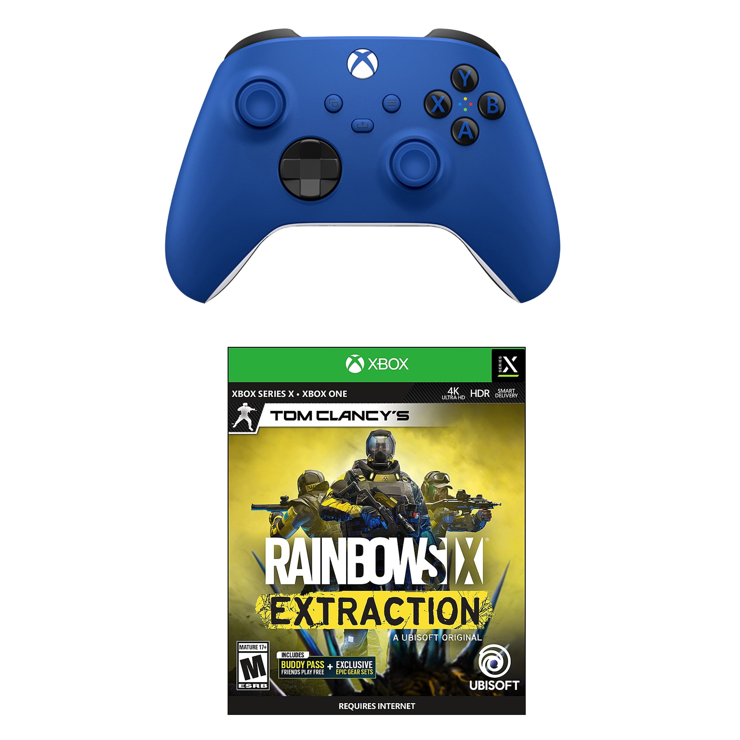 Xbox Series X/S Controller in Blue with Rainbow Six Extraction
