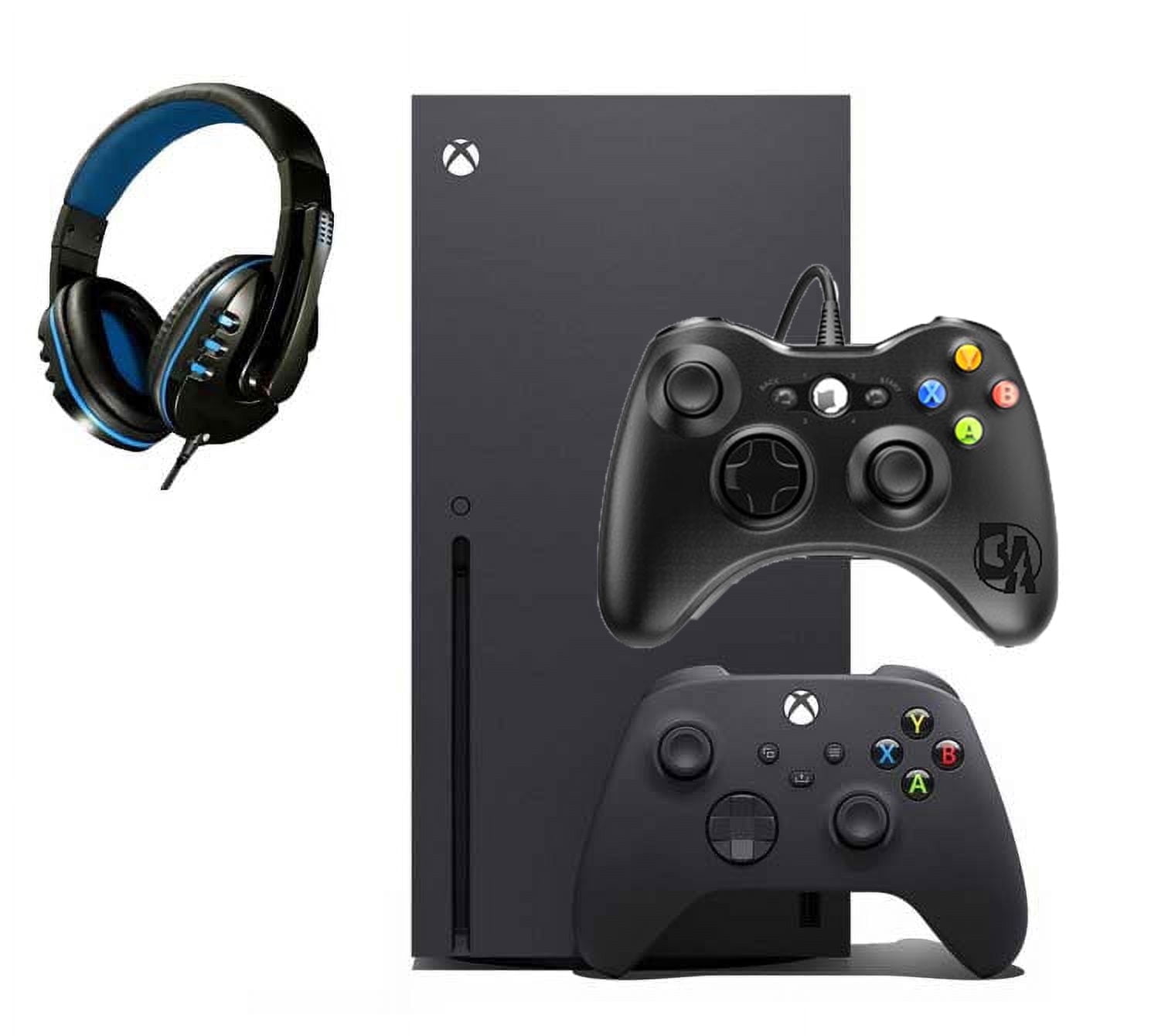 Pre-Owned Xbox Series X Video Game Console Black BOLT AXTION Bundle with 2 Controller Refubrished