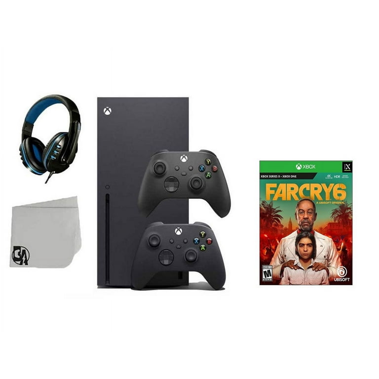 Xbox Series X Video Game Console Black with Far Cry 6 BOLT AXTION Bundle  with 2 Controller Used