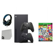 Xbox Series X Video Game Console Black with Just Dance 2021 BOLT AXTION Bundle with 2 Controller Used