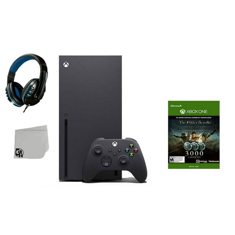 Xbox Series X Video Game Console Black with The Elder Scrolls Online BOLT  AXTION Bundle Like New