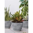 thumbnail image 1 of Xbrand Modern Nested Round Textured Pot Planter, Set of 3, 12 Inch Tall, White, 1 of 5