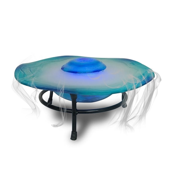 Xbrand Tabletop Blue Aromatherapy Mist Fountain Aroma Diffuser w/Inline Control, 8 Inch Tall