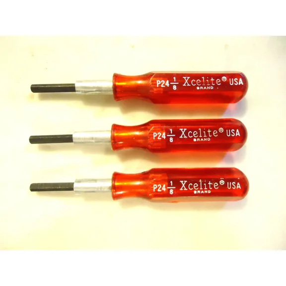 Xcelite P-24 1/8 Midget Hex Screwdriver, Usa, 3Pcs, New.