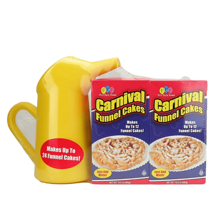 Xcell Carnival Funnel Cake Mix & Pitcher Set - Pack of 2 Funnel Cake Mix Batter with Funnel Cake Pitcher