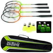 https://i5.walmartimages.com/seo/Xcello-Global-Sports-Outdoor-Backyard-Badminton-Game-Set-LED-Shuttlecocks-Includes-2-Orange-Rackets-Green-4-Neon-Yellow-Shuttlecocks-Carry-Bag_406ae57e-29c5-44c8-bac7-2883042166c6.b0ffe684e62c998b9a86c07afe0929e9.jpeg?odnWidth=180&odnHeight=180&odnBg=ffffff