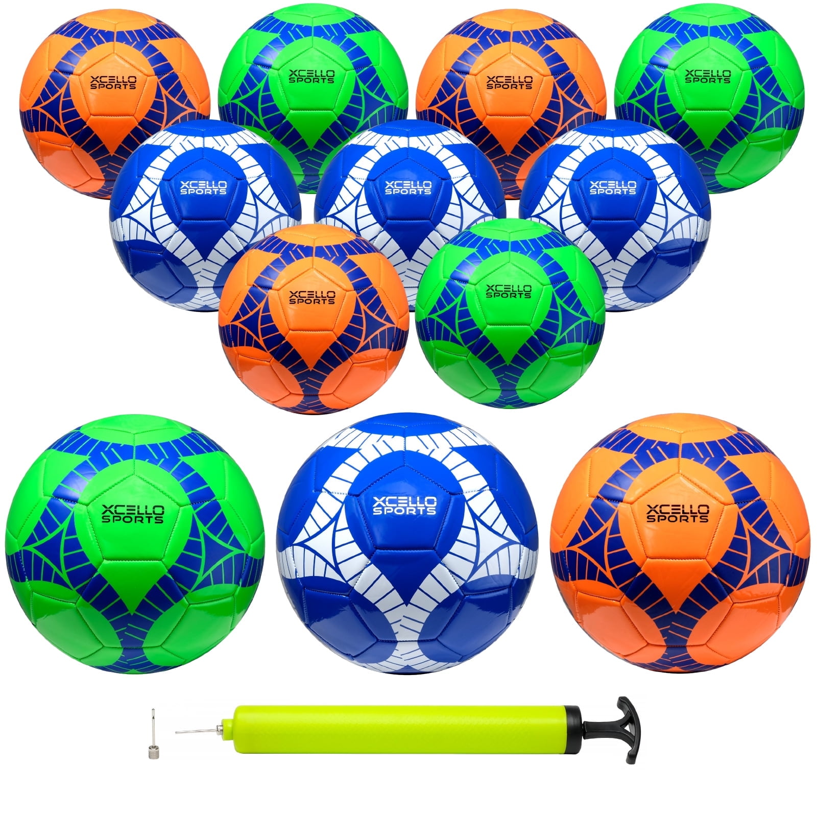 Xcello Sports Official Match Size 5 Soccer Ball with Pump, Assorted ...