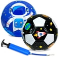 thumbnail image 1 of Xcello Sports Soccer Ball Size 2, Quality TPU Small Soccer Ball, Kids’ Soccer Ball with Pump, Space Graphics, Size 2, Pack of 2, 1 of 6