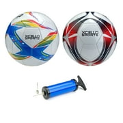 Xcello Sports Soccer Ball Size 3, Soccer Sports Ball with Pump, Ideal for Kids Soccer Ball Players, Assorted Colors, Size 3, Pack of 2