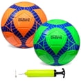 thumbnail image 1 of Xcello Sports Soccer Ball Size 4, Assorted Colors Youth Soccer Ball with Pump, Sports Balls Official Match Size and Weight, Orange, Green, Navy, Pack of 2, 1 of 8