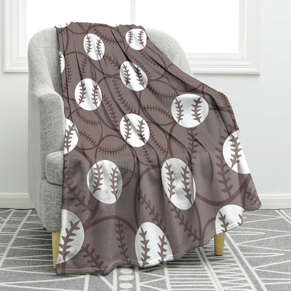 Xchearser Baseball Blanket Gifts for Boys Men Dad Husband Son Birthday Christmas Party Decorations Sports Themed Print Presents Decor Home Couch Sofa Bed Soft Cozy Plush Throw for Kids Adults 50"x60"