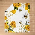 thumbnail image 1 of Xchearser Bee Flannal Throw Blanket Twin 60"x80" Bee Honeycomb Sunflower Plush Blanket for Kids Boys Girls Garden Floral Decor Fleece Blanket Microfiber Cute Animal Fuzzy Blanket Bee Gifts, 1 of 6