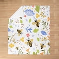 thumbnail image 1 of Xchearser Bee Flannal Throw Blanket Twin 60"x80" Cute Bee Floral Plush Blanket for Kids Boys Girls Garden Flowers Decor Fleece Blanket Cute Animal Fuzzy Blanket Bee Gifts, 1 of 6