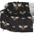 thumbnail image 1 of Xchearser Funny Honey Bee Soft Throw Blanket 40"x50" Lightweight Flannel Fleece Blanket for Couch Bed Sofa Travelling Camping for Kids Adults, 1 of 5