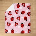 thumbnail image 1 of Xchearser Ladybug Flannal Throw Blanket Ladybug Gifts for Girls Boys Cute Bug Fleece Blanket Throw 50"x60" Garden Farmhouse Animal Plush Blanket Pink Fuzzy Blanket Cabin Gifts Rustic Home Decor, 1 of 6