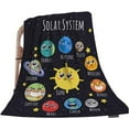 thumbnail image 1 of Xchearser Space Throw Blanket,Cute Solar System Sun Moon Pluto and Planets On Space Soft Warm Decorative Throw Blanket for Baby Toddler or Pets Cat Dog 30"X40", 1 of 1