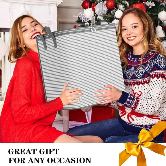 Storage Box Home Textile Storage Heavy Duty Storage with Reinforced Handles Extra Large Storage Bags（1X Green 23.62"*19.69"*26.77"inch）