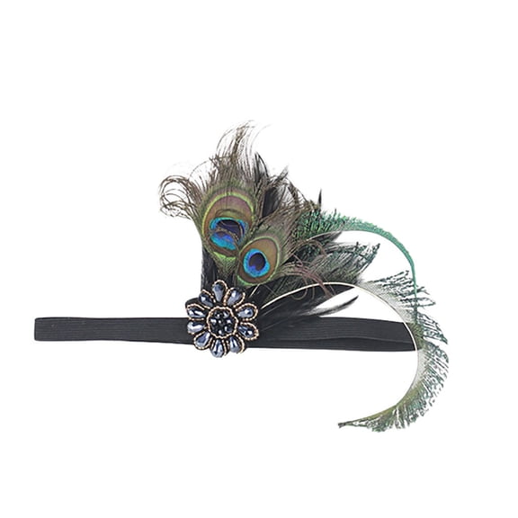Xchenda Tea a Feathers Fascinators Clip Headband Heapieces Party Ribbons and a on Headband Green