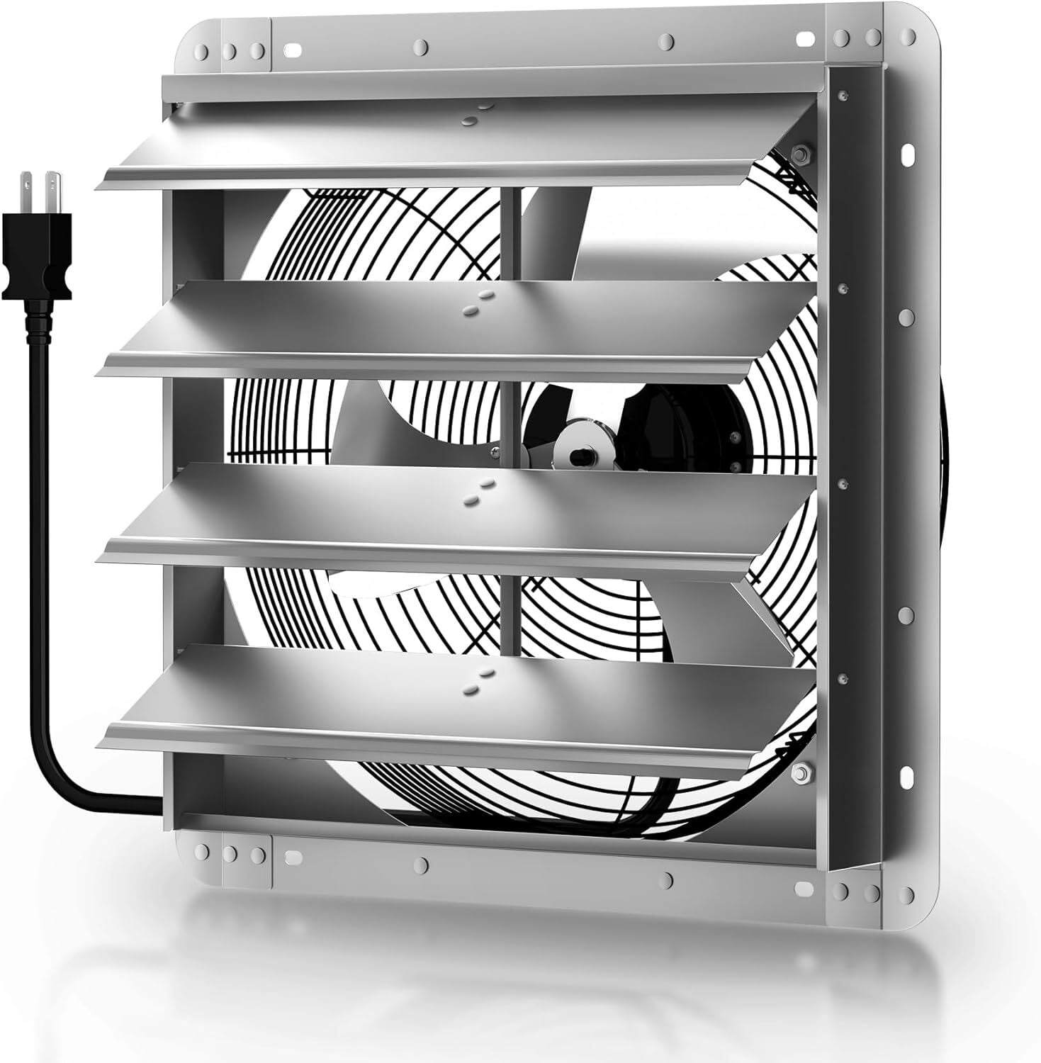 Xcity 10 Inch Shutter Exhaust Fan, 1393 CFM High Speed AC Motor, Wall ...