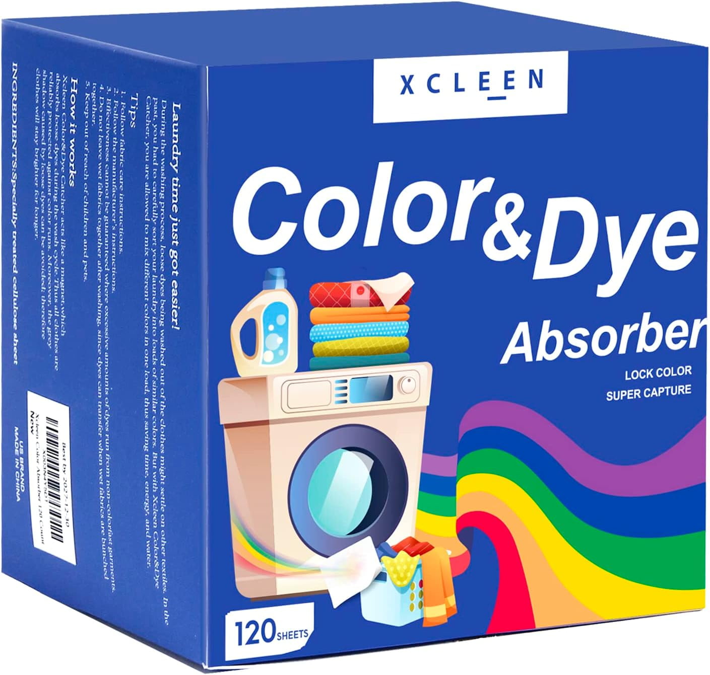 Color Catcher for Laundry, Dye Trapping Sheets 72 Count, Prevent Light Colored C