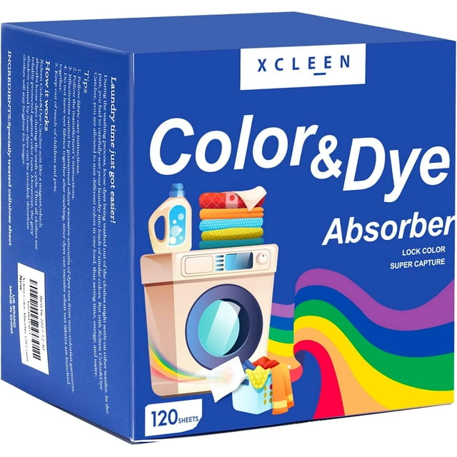 Xcleen Color Dye Catcher Laundry Sheets 120 Count, Prevent Clothes from Smearing, Fragrance Free