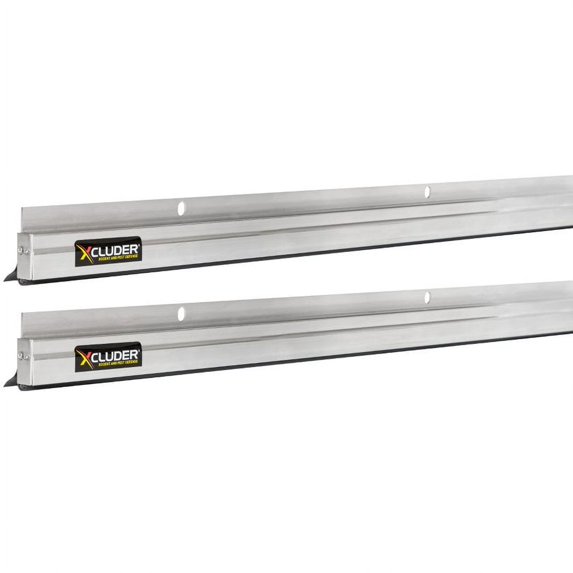 Xcluder 48" Low-Profile Rodent Proof Door Sweep, Anodized Aluminum 2-Pk