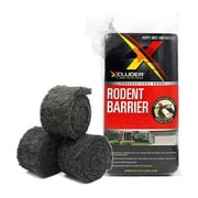 Xcluder Stainless Steel Wool Fill Fabric, 3 Rolls of 4” x 5’ Material