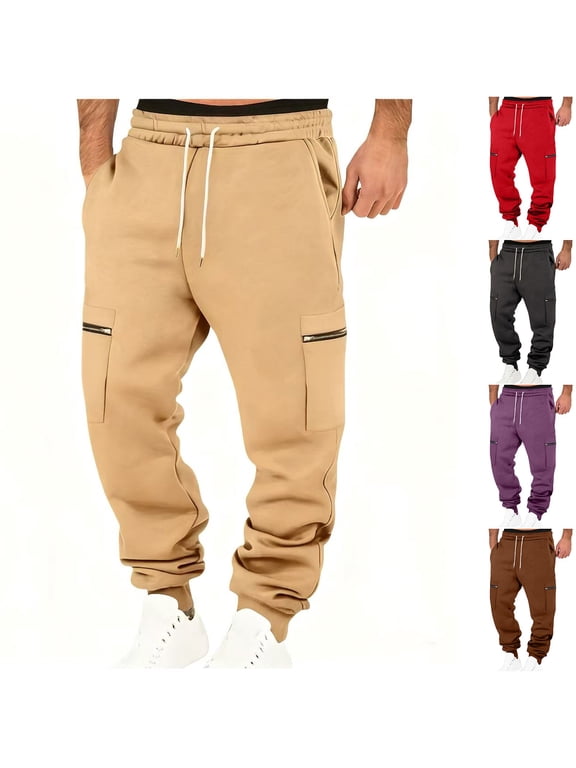 Cargo Sweatpants for Women Thic Fleece Line Cinch Bottom Joggers Elastic Waist Drawstring Track Pants with Pocket M-3XL