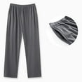 thumbnail image 1 of Xcmzpl Cotton Pajama Pants for Men Solid Elastic Waist Baggy Pjs Bottoms Lightweight Fall Sleep Pants Big and Tall Sleepwear with Pocket, 1 of 3