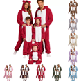 thumbnail image 1 of Xcmzpl Family Fleece Onesies Pajamas Fuzzy Sherpa Kids Hooded One Piece Onesie Winter Romper Flannel Loungewear Sleepwear 3-9M, 1 of 5