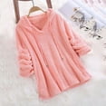 thumbnail image 1 of Xcmzpl Fleece Hoodies for Women Casual Solid Color Hooded Sweatshirt Travel Pullover Tops Workout Long Sleeve T-shirts Fall Clothes, 1 of 7