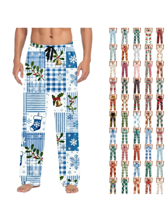 Funny Mens Pajama Pants Sleepwear Lightweight Novelty Lounge Pants Pj Bottoms with Elastic Waist Drawstring Pockets