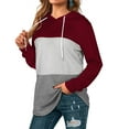 thumbnail image 1 of Xcmzpl Hoodies for Women Basic Solid Color Hooded Sweatshirt Lightweight Pullover Tops Cotton Long Sleeve T-shirts Winter Fashion, 1 of 8