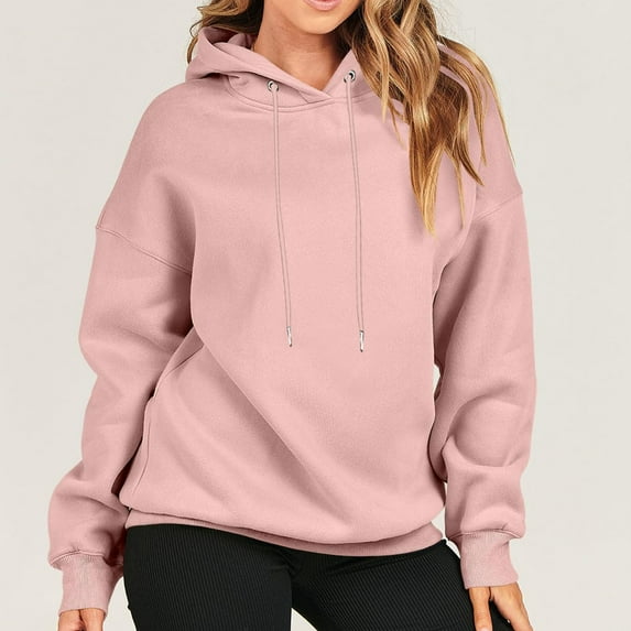 Xcmzpl Hoodies for Women Cute Color Block Hooded Sweatshirt Athletic Pullover Tops Comfort Long Sleeve Blouses Winter Fashion