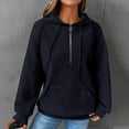 thumbnail image 1 of Xcmzpl Hoodies for Women Plus Size Solid Color Hooded Sweatshirt Fashion Sweater Tops Comfort Long Sleeve Blouses Fall Fashion, 1 of 5