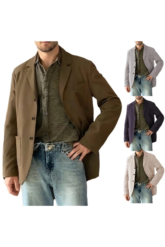 Men's Casual Blazer Slim Fit Lightweight Sport Coats One Button Suit Jacket Dress Blazer Jackets Dressy Blazer Jacket with Pocket