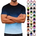 thumbnail image 1 of Xcmzpl Men's Gradient Color T-Shirt Short Sleeve Crewneck Casual Summer Tops Lightweight Muscle Tee Shirts Ropa Para Hombre, 1 of 10